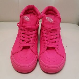 Hot Pink Hi Top Vans Size 5.5